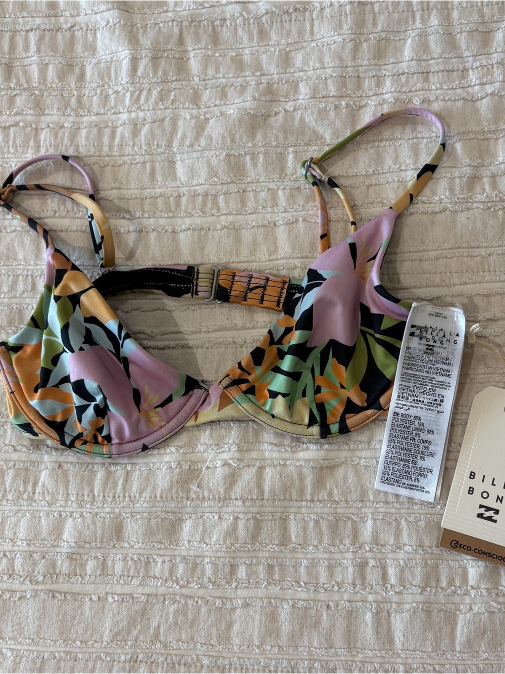 NWT Billabong Floral Underwire Bikini Top - Multi